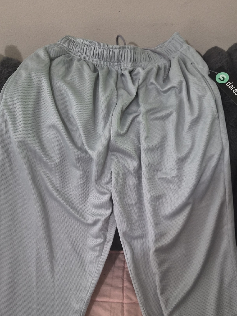 Light Gray Mesh Athletic Sweatpants Mens